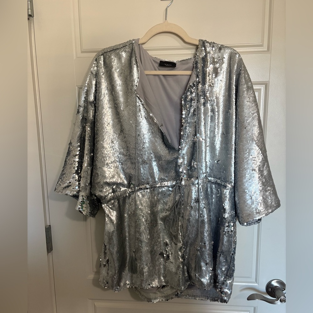 Vici sequin romper shorts women’s holiday outfit size small